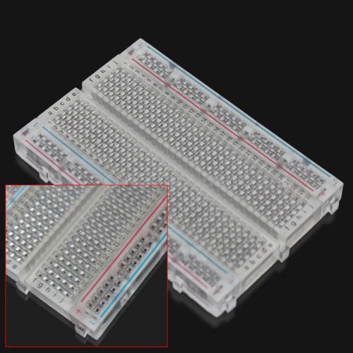 400 Tie-Point Solderless Prototyping Breadboard Self-Adhesive Back For Arduino