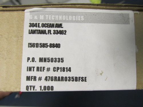 2000 pcs illinois capacitor  476rar035bfse capacitor for sale