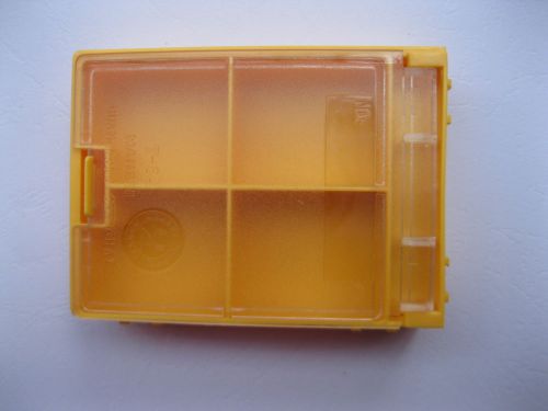 40 pcs SMD SMT Electronic Component Mini storage box 4 blocks Yellow Color T-84