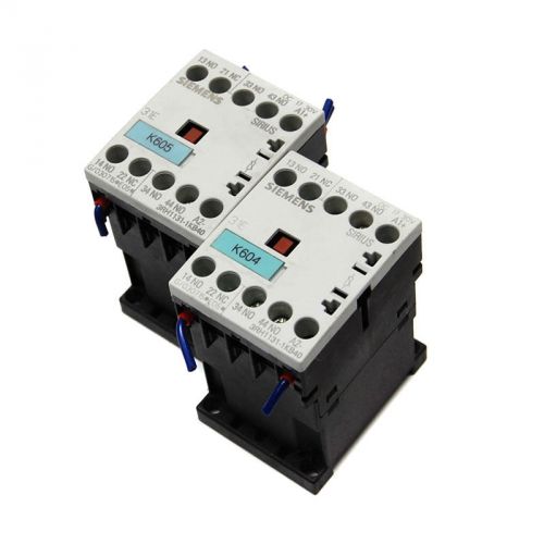 (lot of 2) siemens 3rh1131-1kb40 sirius 3no+1nc contactors 24vdc relays for sale
