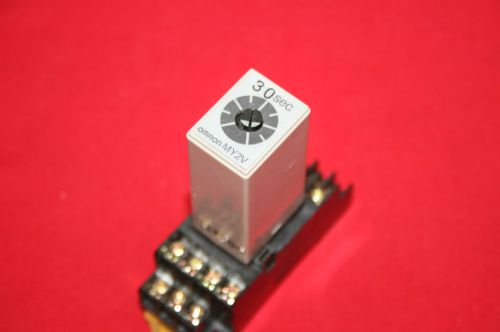 Omron timer model my2v with pfy14a socket base - 200vac - 30 sec for sale