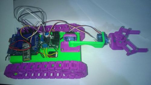 Arduino tracked robot tank kit with griper and bluetooth control! ready to run!! for sale