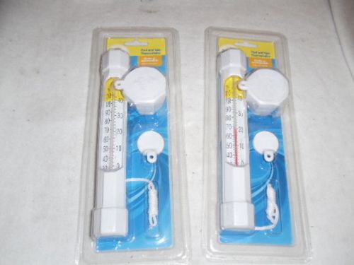 (2) POOL ESSENTIALS POOL &amp; SPA THERMOMETERS NEW FLOATING OR SUBMERSIBLE