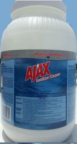 Ajax Sanitizer Cleaner Powder Professional Products Eight 8 lb Container Jar Lid