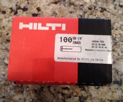 NEW Lot of 25 Hilti HDI Steel 1/4&#034; Drop-In Concrete Anchors Part # 336425 1&#034; L