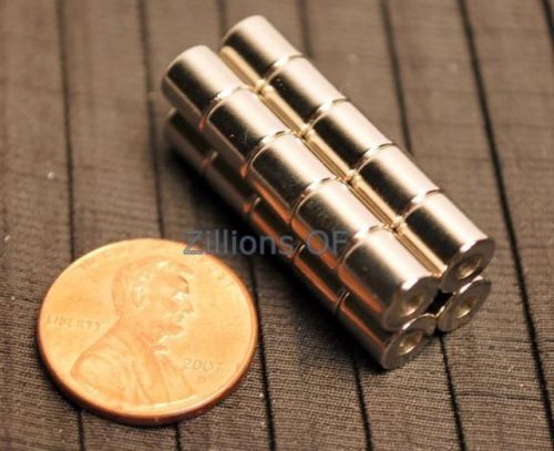 10 Neodymium Ring Magnets 1/4x1/10x1/4 Rare Earth N42