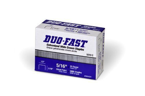 Duo fast 5010c 20 gauge galvanized staple 1/2-inch crown x 5/16-inch length  500 for sale