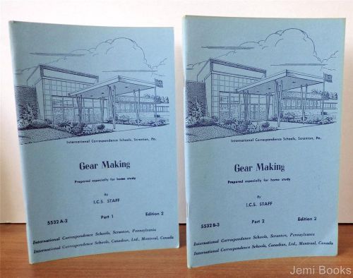 1957 Gear Making Parts 1-2 by I.C.S. Bevel Helical Hobbing Finishing Gears VG