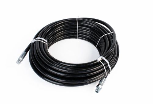 Sewer jetter hose 4400 psi 1/4&#034; npt x 100&#039; black thermoplastic weather resistant for sale