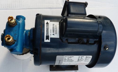 Tuthill Hydraulic Pump 30 LPF Oil 220 PSI  - Franklin Electric Motor 1/8 HP 1 Ph