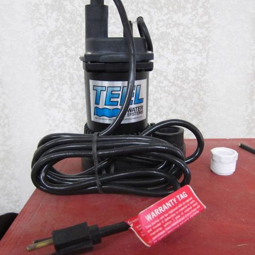 NEW TEEL WATER SUMP PUMP UTILITY FULLY SUBMERSIBLE 1/6 HP 5 AMP
