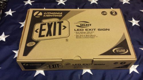 NIB Lithonia Lighting Green LED Exit Sign 120/277 VAC, EXG LED M6 NEW IN BOX *RD
