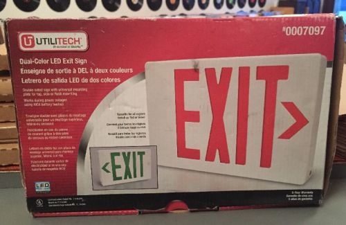 EXIT/EMERGENCY SIGN Dual-Color LED Exit by Utilitech - NEW in Box Never Used