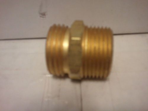 Three 3/4&#034; double male hex hose nipple male gh x male npt x 1/2&#034; fipt brass for sale