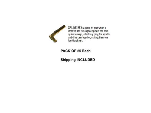 S&amp;G U17 Solid Brass Spline Keys - SET of 25 each - Shipping *INCLUDED*