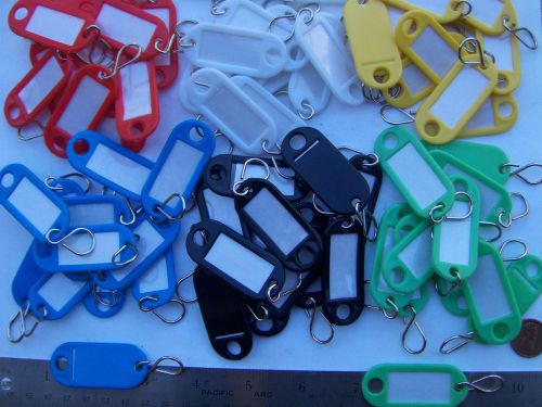 Lot of  84 (14x6 colors)   Key ID Labels Tags with Key Ring Hook