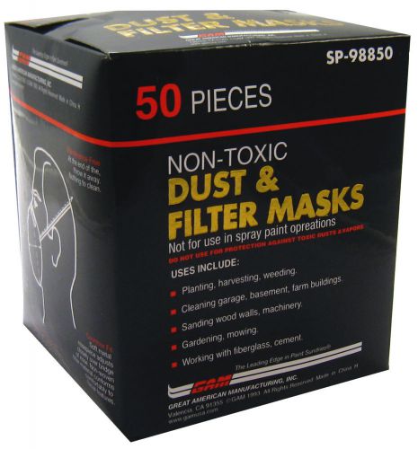 Gam 50 count dust &amp; filter masks sp98850 for sale
