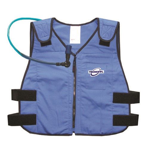 TECHKEWL, 6627, Cooling Vest w/Built in Hydration System, Blue, 2XL, /KK4/