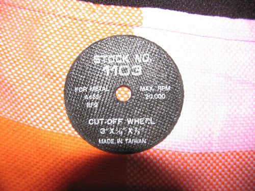 SEARS 1103 3&#034; CUT OFF WHEEL FOR METAL QTY OF 10 IN BOX