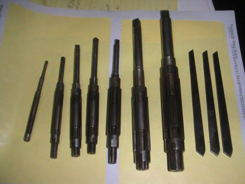 Lot of 7 adjustable reamers1/4 inch to 25/32 (size E) Mostly BEARD +3 blades