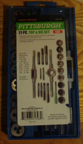 PITTSBURGH 21-Piece Tap and Die Set SAE MODEL 61398 SAE new sealed