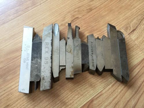 Lot of 13 hss lathe bits 1/2&#034; up to 5/8&#034; usa logan south bend atlas for sale