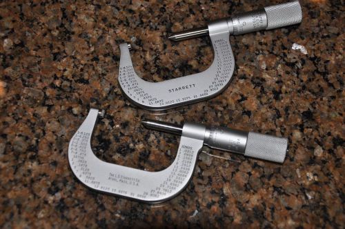 Starrett 1-2 inch thread micrometers for sale