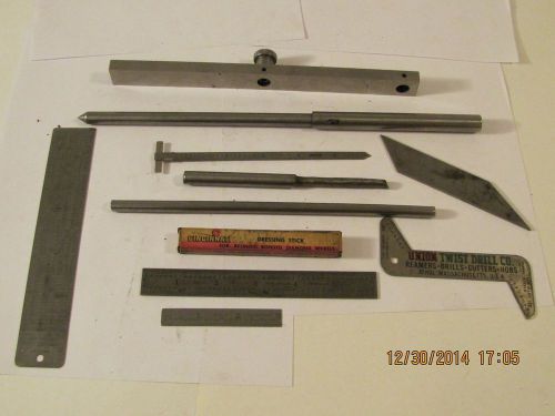MIXED LOT OF STARRET, LUFKIN, GENERAL MACHINIST TOOLS AND RULES