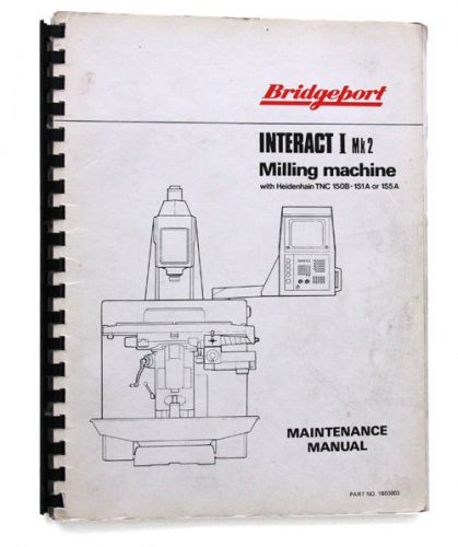 Bridgeport interact 1 mk 2  maintenance manual pdf for sale