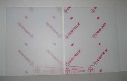 10 Sheets Bayer Makrolon Polycarbonate Clear 11 5/8&#034; x 14 3/16&#034; x .034&#034;
