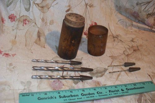 ANTIQUE NATIONAL TWIST TOOL CO BIT LOT AND ORIG.CASE- USED- 1900&#039;S ERA VERY COOL
