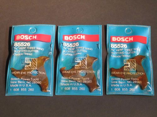 ROUTER BIT BOSCH 1/16&#034; KERF THREE WING SLOTTING CUTTER, $7.00 SHIPPING INCLUDED