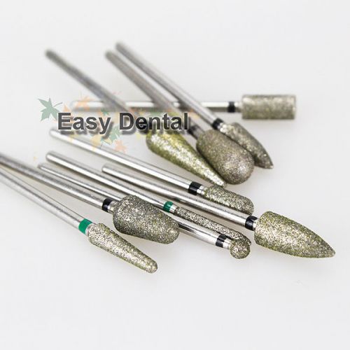 10pcs HP Diamond Burs Kit Polishing Trimming Drill 2.35mm Dental Lab Jewellery