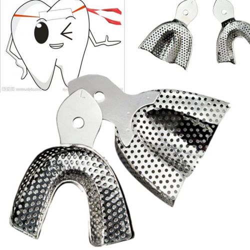 Good Quality! New 6pcs Dental Stainless Steel Anterior Impression Trays