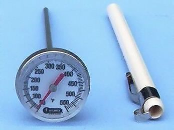 MAGNIFIED DIAL THERMOMETER 50 to 550 F w/ 5&#034; STEM