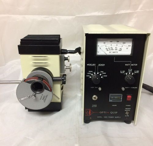 Opti Quip Model 1600 Power Supply and Mercury/Xenon Lamp House with Filters