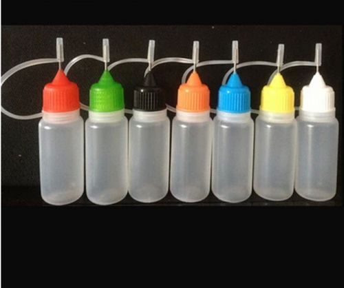 10PCS 10ml Empty Plastic Squeezable Liquid Dropper Bottles Needle Tip LDPE