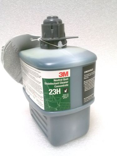 NEW 3M Neutral Quat Disinfectant Cleaner Concentrate 23H, Gray Cap, 2 Liter