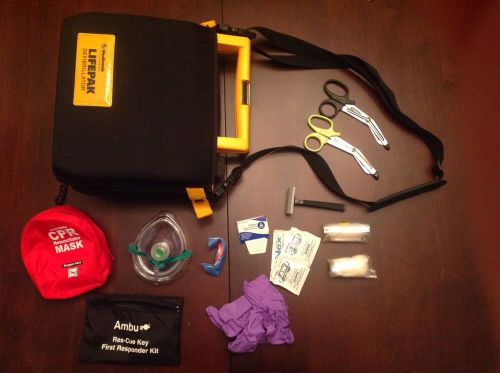 Physio control lifepak 500 bi-phasic aed with response kit for training for sale