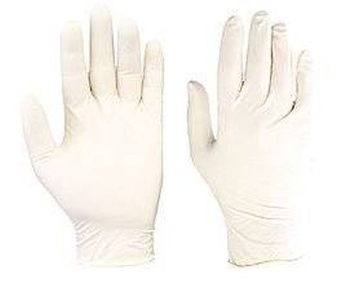 10 X 100 Click White Latex Disposable Gloves- Powder Free, Small