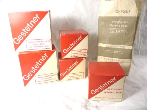 Gestetner VINTAGE LOT Translucent cartridges gestefont imaging tape Yonkers NY