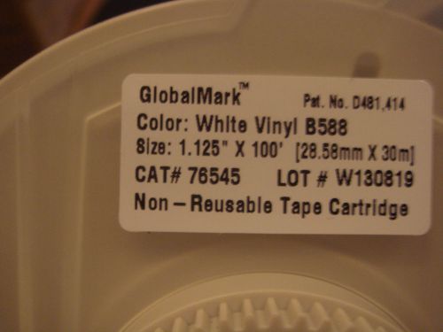 new Brady Global Mark tape cartridge 76545 white vinyl