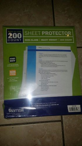 Samsill Non-Glare Sheet Protectors -(2)  200 Pack  400 SHEETS &#034;FREE DELIVERY&#034;