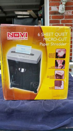 NoviTech 6-sheet quiet micro-cut paper shredder