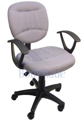 New grey fabric executive office chair w ergonomic arms for sale