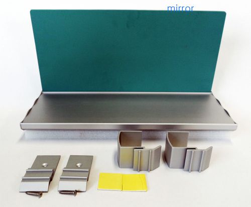 Easy install mirror document holder aluminum shelf for office cubicle panel