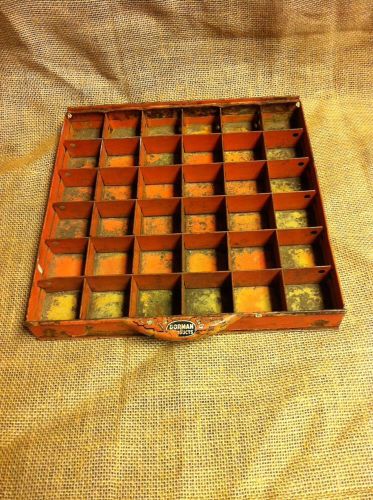 Vintage Industrial Metal Tray Drawer Parts Cabinet Rusty Cool Patina Dorman