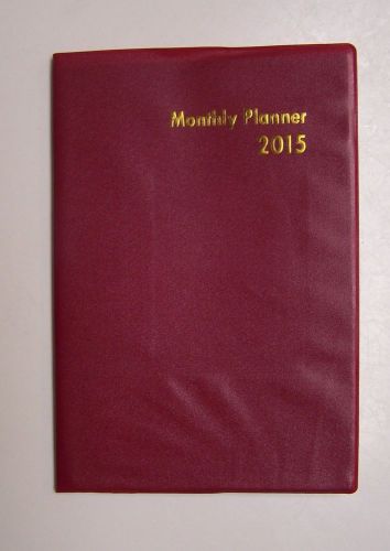 NEW 2015  MONTHLY PLANNER/ORGANIZER RED SMALLER  5&#034; X 7&#034;  FREE SHIPPING!!!