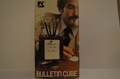Vintage Desk Organizer Bulletin Cube 1970&#039;s