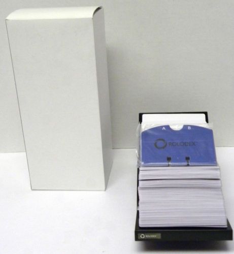 Rolodex Black Open V Glide 4” X 2” Card File Includes  Cards &amp; A-Z Guides  GL-24